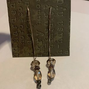 Handmade Smoky Quartz and Sterling Earrings